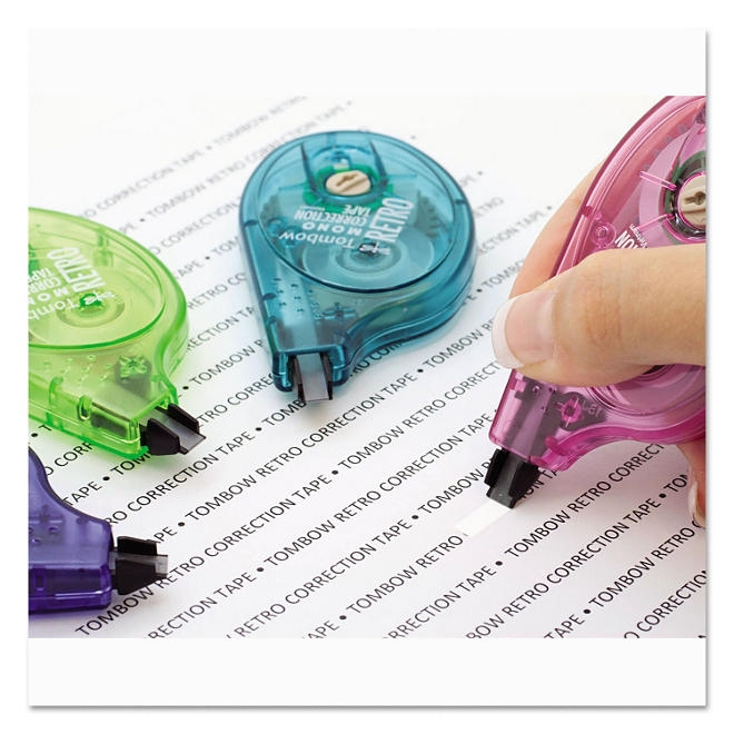 Tombow® MONO Original Correction Tape, Asst RetroColor Applicators, 1/6" x 394", 10pk. - Image 3