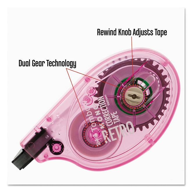 Tombow® MONO Original Correction Tape, Asst RetroColor Applicators, 1/6" x 394", 10pk. - Image 5