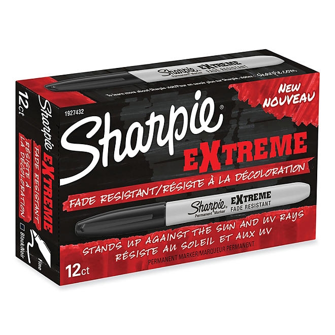 Sharpie - Extreme Marker, Fine Point, Black - Dozen - Image 2