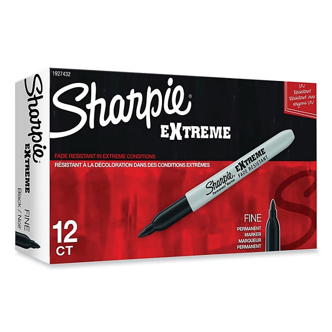 Sharpie - Extreme Marker, Fine Point, Black - Dozen - Image 10