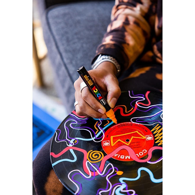 Uni POSCA PC-5M Water-Based Paint Markers, Medium Point (1.8-2.5mm), Assorted Colors, 16 Pack - Image 10