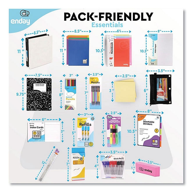 enday Back to School Supplies Kit for High School/College - Image 6