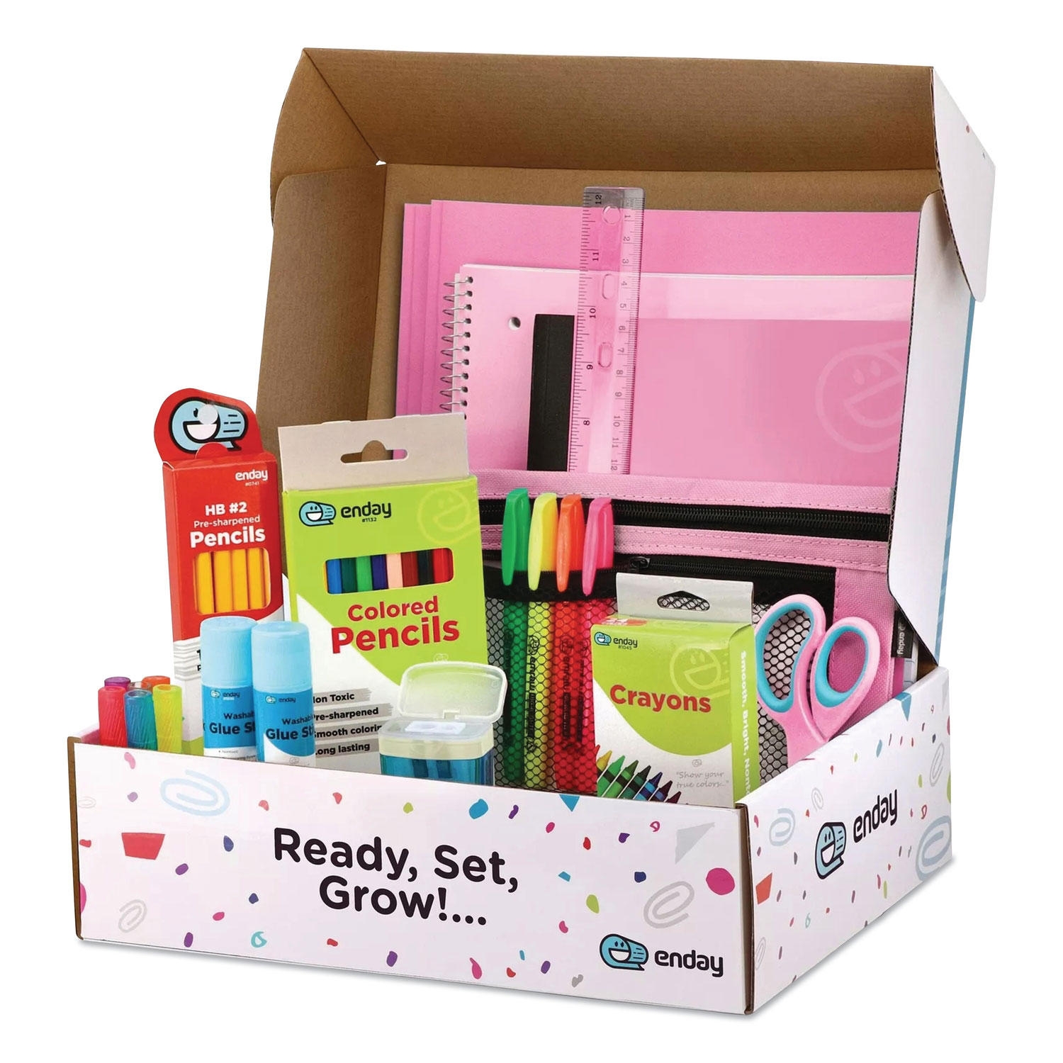 enday Back to School Supplies Kit for Grades K-5, Choose Color - Image 9