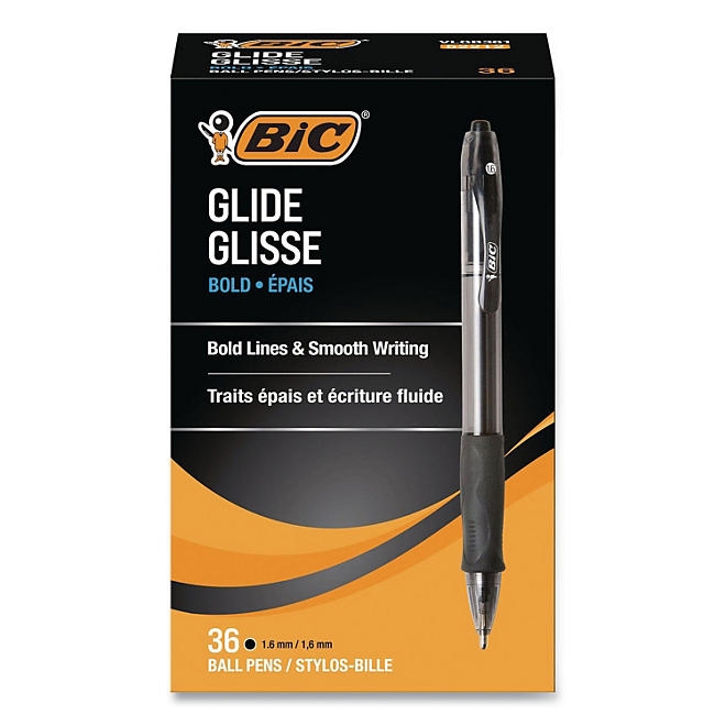 BIC Velocity Retractable Ball Pen, 1.6 mm, Black, 36 pk. - Image 2