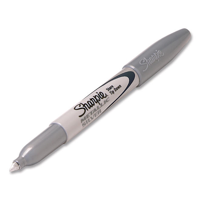 Sharpie Metallic Permanent Marker, Fine Point, Metallic Silver, 12ct. - Image 6