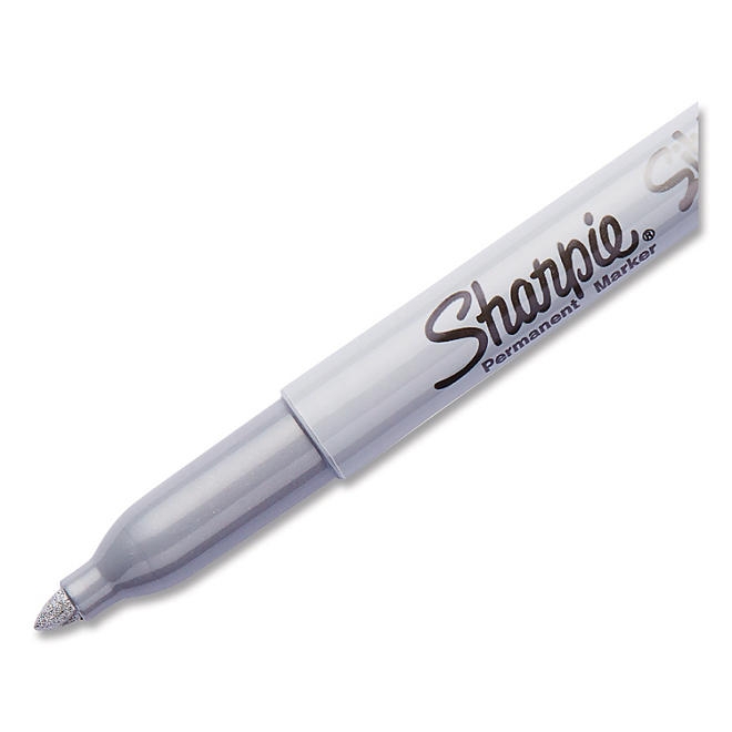 Sharpie Metallic Permanent Marker, Fine Point, Metallic Silver, 12ct. - Image 7