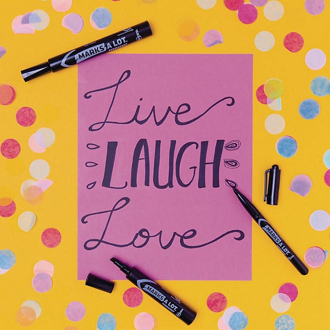 Avery MARKS A LOT Large Desk-Style Permanent Marker Value Pack, Broad Chisel Tip, Black, 36/Pack - Image 10