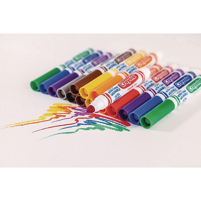 Crayola Washable Markers, Broad Point, Assorted Classic Colors, 40/Set - Image 6