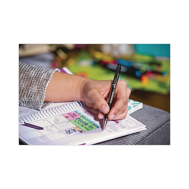 Zebra F-301 Ballpoint Pen, Retractable, Fine 0.7 mm, Black Ink, Stainless Steel/Black Barrel, 2/Pack - Image 5