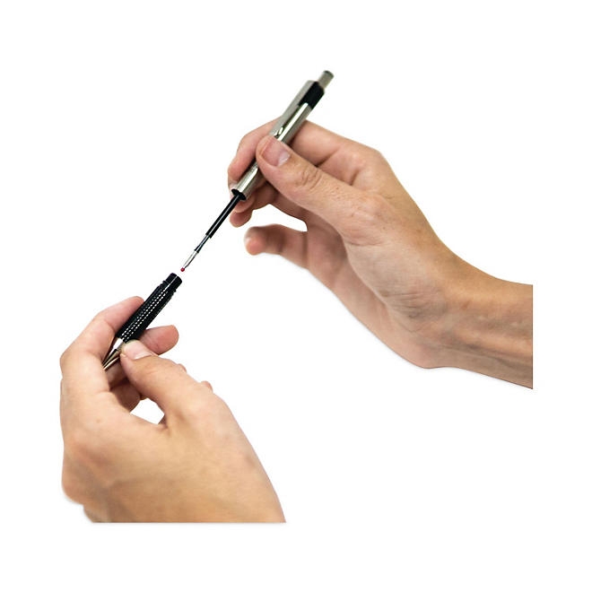 Zebra F-301 Ballpoint Pen, Retractable, Fine 0.7 mm, Black Ink, Stainless Steel/Black Barrel, 2/Pack - Image 8