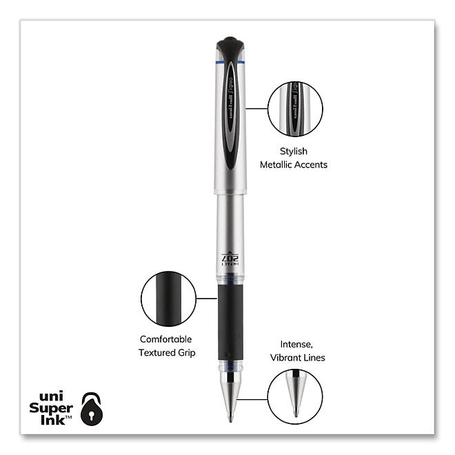 uni-ball 207 Impact Roller Ball Gel Stick Pens, Select Ink Color Bold - Dozen - Image 10