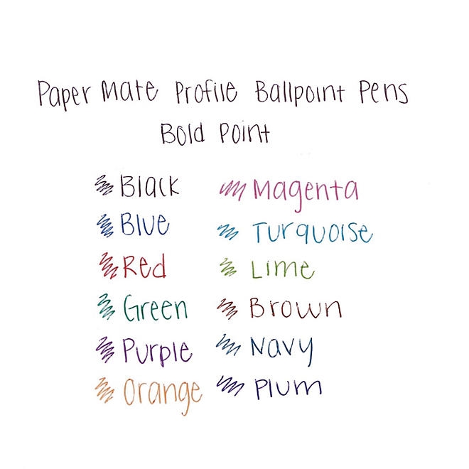 PaperMate Profile Ballpoint Pen, Retractable, Bold 1.4 mm, Black Ink, Translucent Black Barrel, Dozen - Image 5