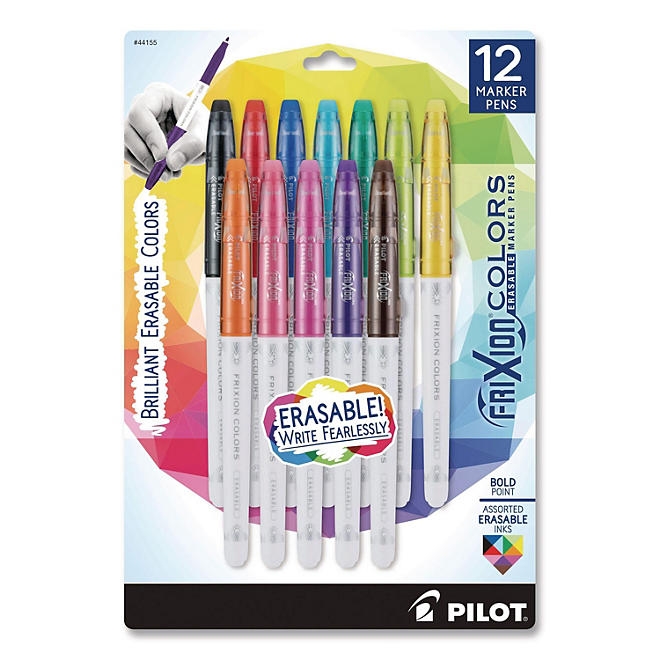 Pilot FriXion Colors Erasable Porous Point Pen, Stick, Bold 2.5 mm, Assorted Ink and Barrel Colors, 12/Pack - Image 2