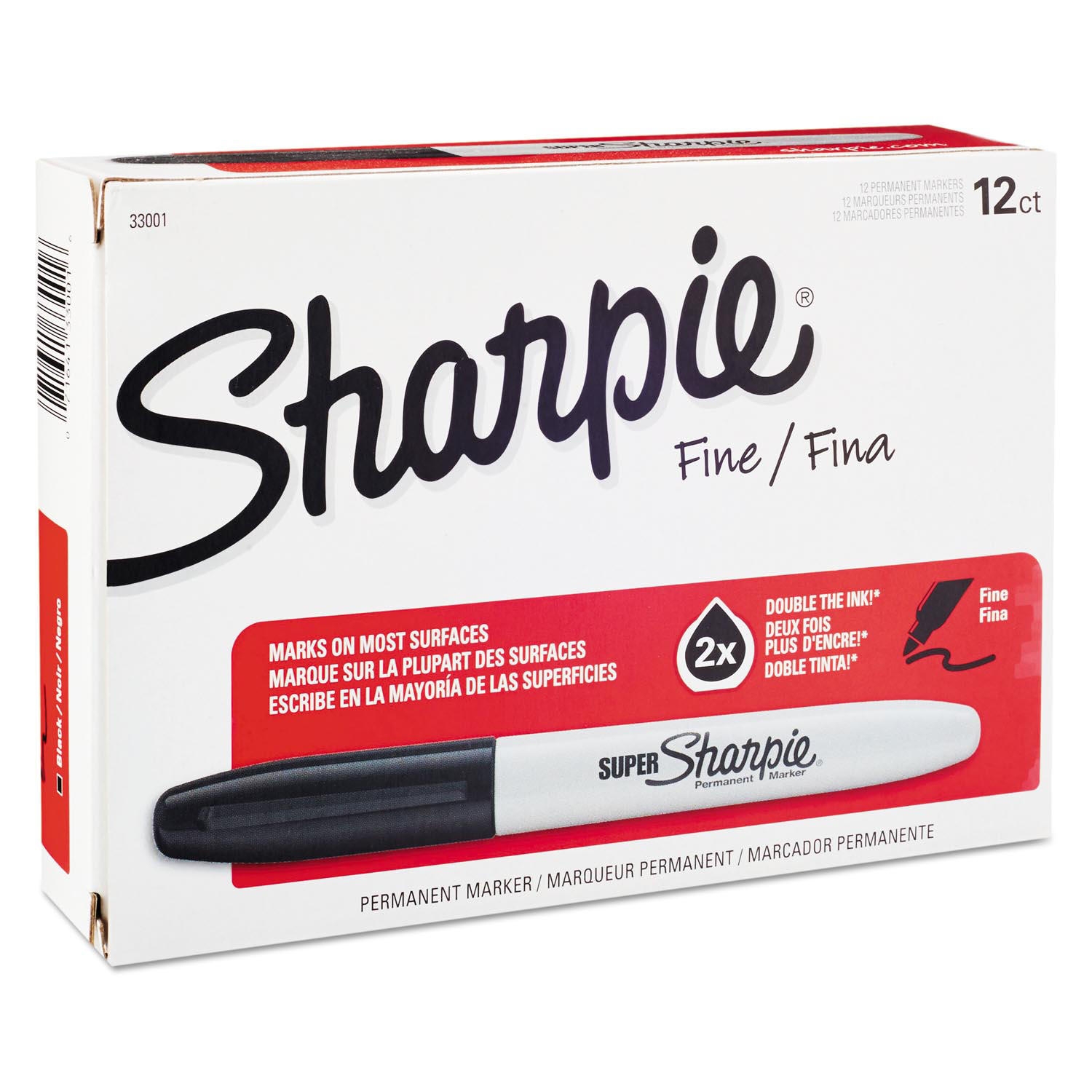 Sharpie Super Permanent Markers, Select Color Fine, 12 ct. - Image 2