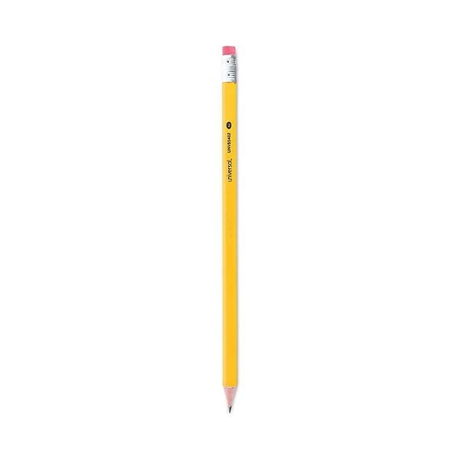 Universal 2 Pre-Sharpened Woodcase Pencil, HB 2, Yellow Barrel, 72/Pack - Image 2