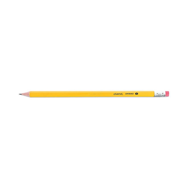 Universal 2 Pre-Sharpened Woodcase Pencil, HB 2, Yellow Barrel, 72/Pack - Image 4