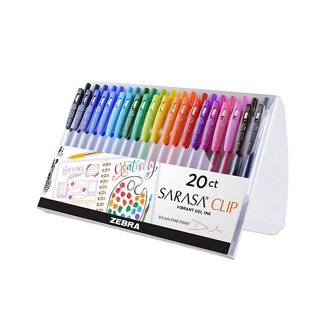 Sarasa Clip Gel Retractable .5mm Assorted 20 Pack - Image 3