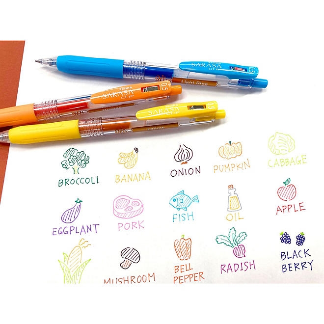 Sarasa Clip Gel Retractable .5mm Assorted 20 Pack - Image 5