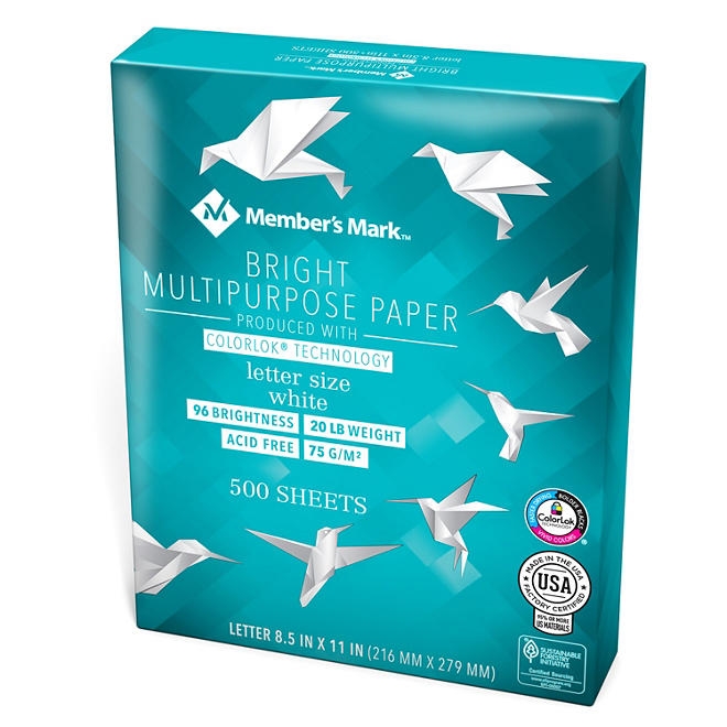 Member's Mark Multipurpose Paper, 8.5 x 11", 96 Bright, 20 lbs., 8 Reams (4,000 sheets) - Image 3