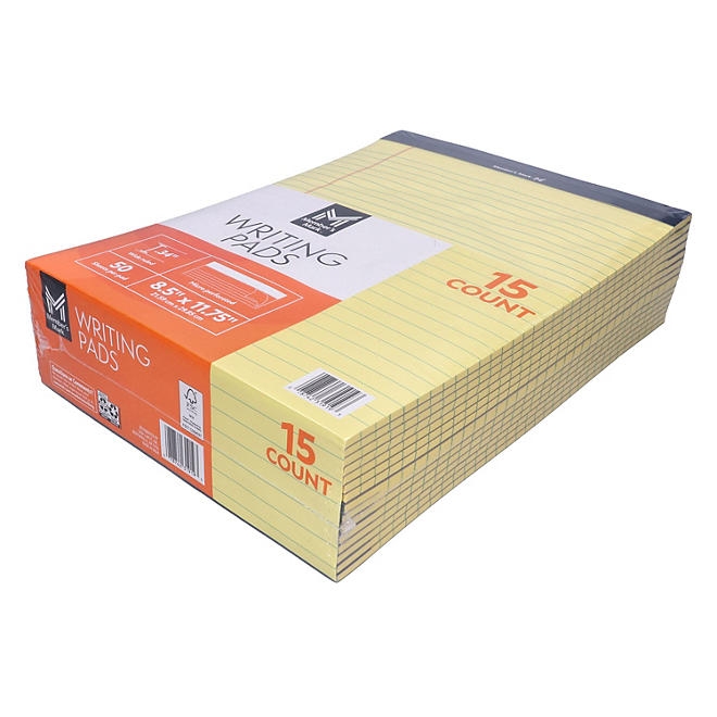 Member's Mark Legal Writing Pad - Perforated Canary 15-Pack - Image 3