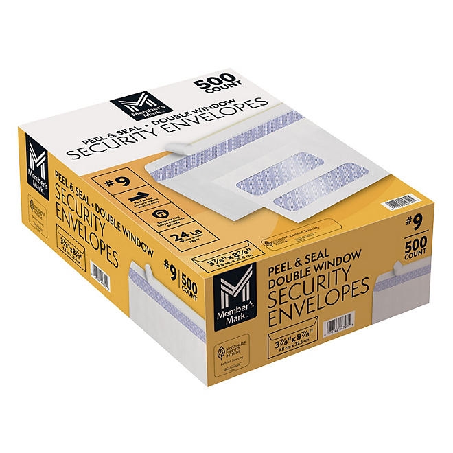 Member's Mark Envelope 9, Double Window, 500 ct. - Image 3