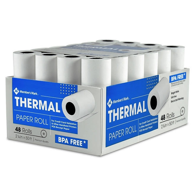 Member's Mark Thermal Receipt Paper Rolls, 2 1/4" X 50' , 48 Rolls - Image 3