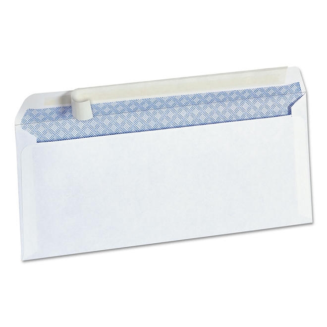 Universal Peel Seal Strip Security Envelope, 10, 4 1/8" x 9 1/2", White, 100/Box - Image 2