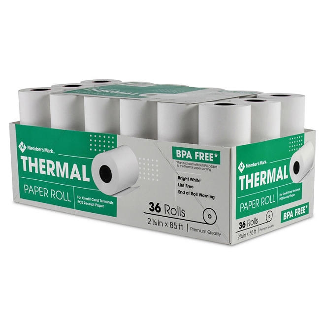 Member's Mark Thermal Receipt Paper Rolls, 2 1/4" X 85', 36 Rolls - Image 4