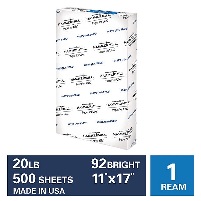 Hammermill - Copy Plus Copy Paper, 20lb, 92 Bright, 11 x 17" - Ream - Image 3