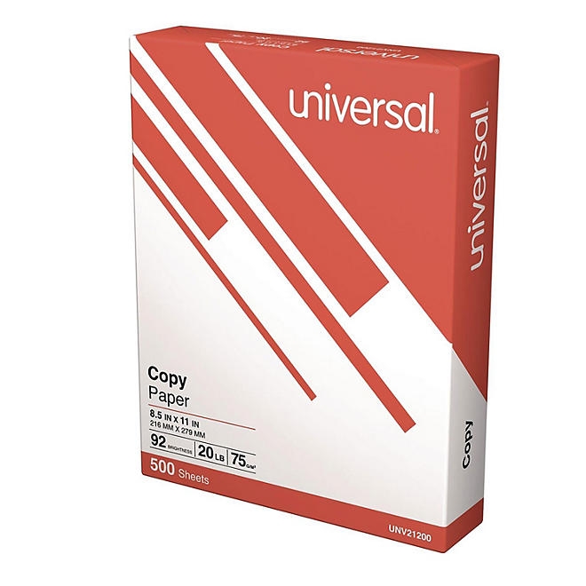 Universal Copy Paper, 20 lb, 92 Bright, 8.5 x 11&rdquo, 5 Reams Half-Case - Image 3