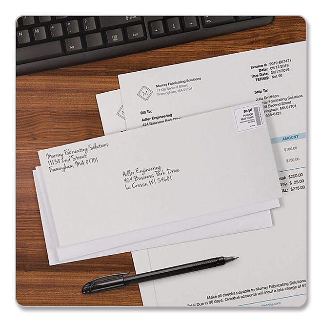 Quality Park - Business Envelope, Contemporary, 10, White - 500/Box - Image 11