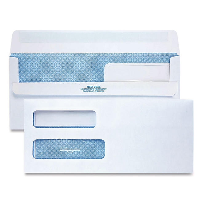 Quality Park - Redi-Seal Envelopes, 10 4-1/8 X 9-1/2 - Double Window - Image 2