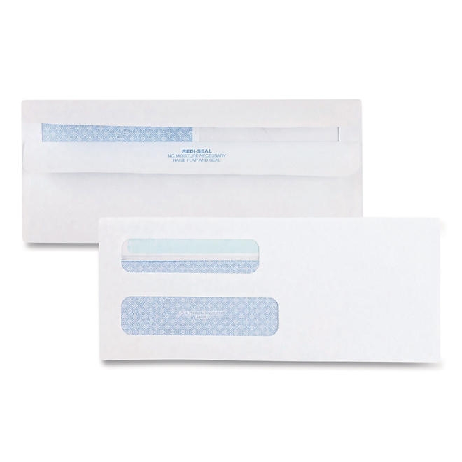 Quality Park - Double Window Envelopes, 8-5/8, Security Tint, Redi-Seal - 500 Count - Image 2