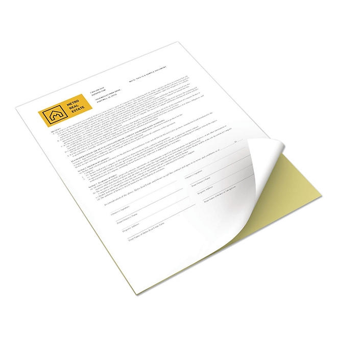 Xerox Bold Digital Carbonless Paper, 8 1/2 x 11, White/Canary, 5,000 Sheets - Image 3