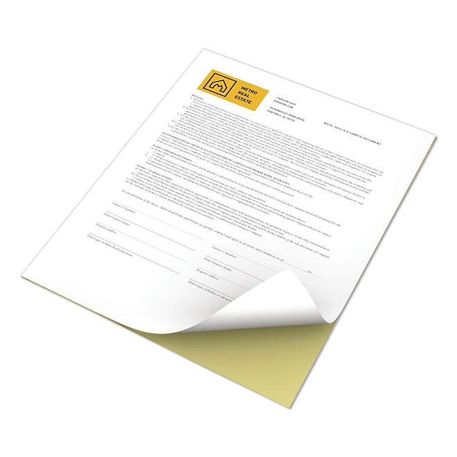 Xerox Bold Digital Carbonless Paper, 8 1/2 x 11, White/Canary, 5,000 Sheets - Image 4