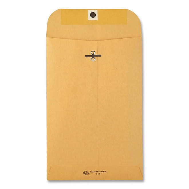 Quality Park - Clasp Envelope, 6" x 9", Brown Kraft - 100/Box - Image 3