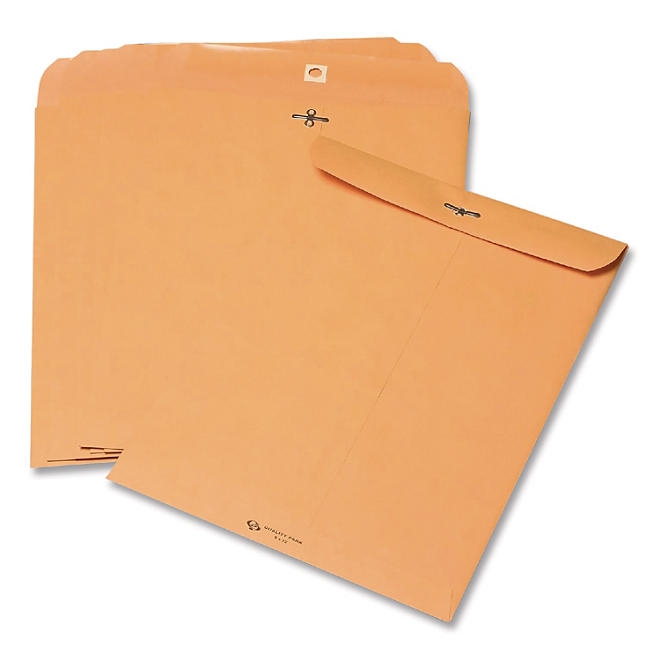 Quality Park - Clasp Envelope, 6" x 9", Brown Kraft - 100/Box - Image 5