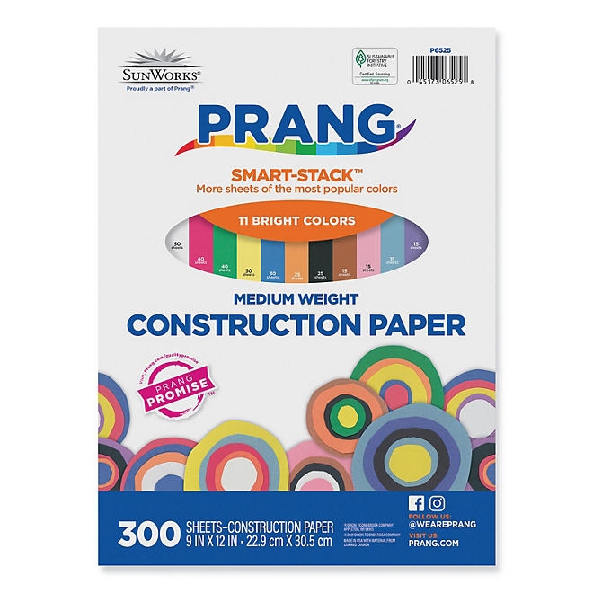 Pacon - Construction Paper Smart-Stack, 58 lbs., 9 x 12 - Assorted, 300 Sheets per Pack - Image 2