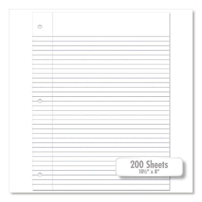 Mead Filler Paper, 3-Hole, 8.5 x 11, College Rule, 200/Pack - Image 5