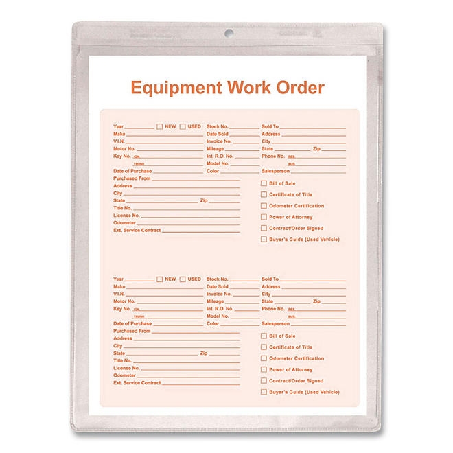 C-Line Clear Vinyl Shop Ticket Holder, 9" x 12", 50ct. - Image 5