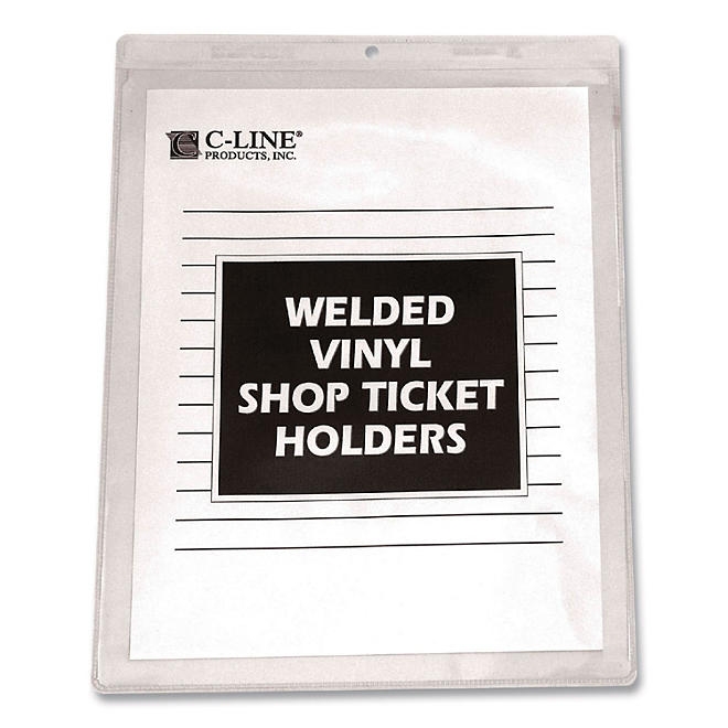 C-Line Clear Vinyl Shop Ticket Holder, 9" x 12", 50ct. - Image 7