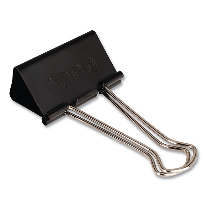 ACCO Binder Clips, Large, Black/Silver, 12 Count - Image 5