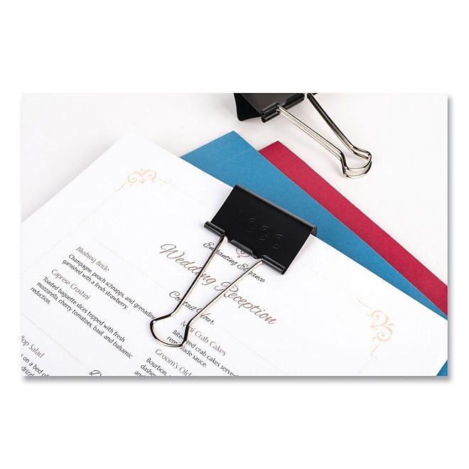 ACCO Binder Clips, Large, Black/Silver, 12 Count - Image 6