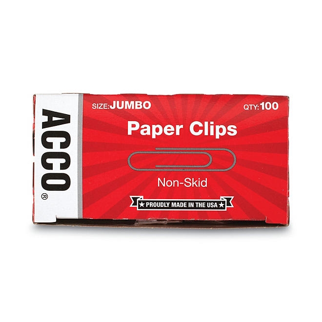 ACCO - Paper Clips, Jumbo, Non-Skid, 100 Count - 10 Pack - Image 5