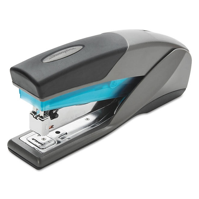 Swingline - Light Touch Reduced Effort Full Strip Stapler, 25-Sheet Capacity - Gray/Blue - Image 2