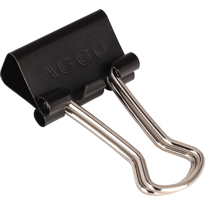 ACCO Binder Clips, Mini, Black/Silver, 12 Count - Image 3