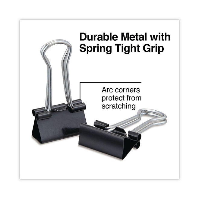 Universal Steel Wire Binder Clips, 3/8" Capacity, 3/4" Wide, Small, 144 ct. - Image 4