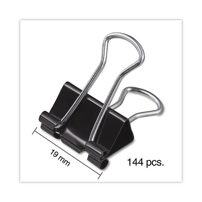 Universal Steel Wire Binder Clips, 3/8" Capacity, 3/4" Wide, Small, 144 ct. - Image 6