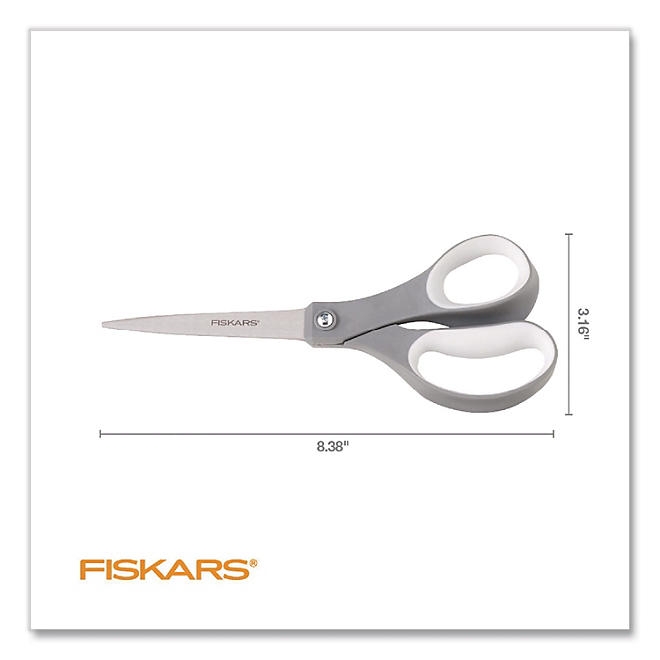 Fiskars Softgrip Scissors - 8" Length - Straight - Stainless Steel - Image 3