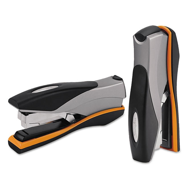 Swingline Optima 40 Desktop Stapler, 40-Sheet Capacity - Silver/Black/Orange - Image 3